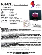 4.67 Ratti Natural Mozambique Ruby with Govt Lab Certificate-(7881)